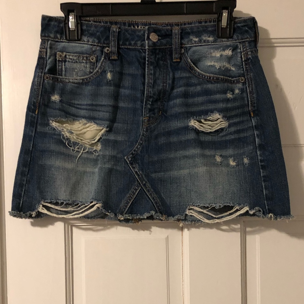 Mini jean skirt
